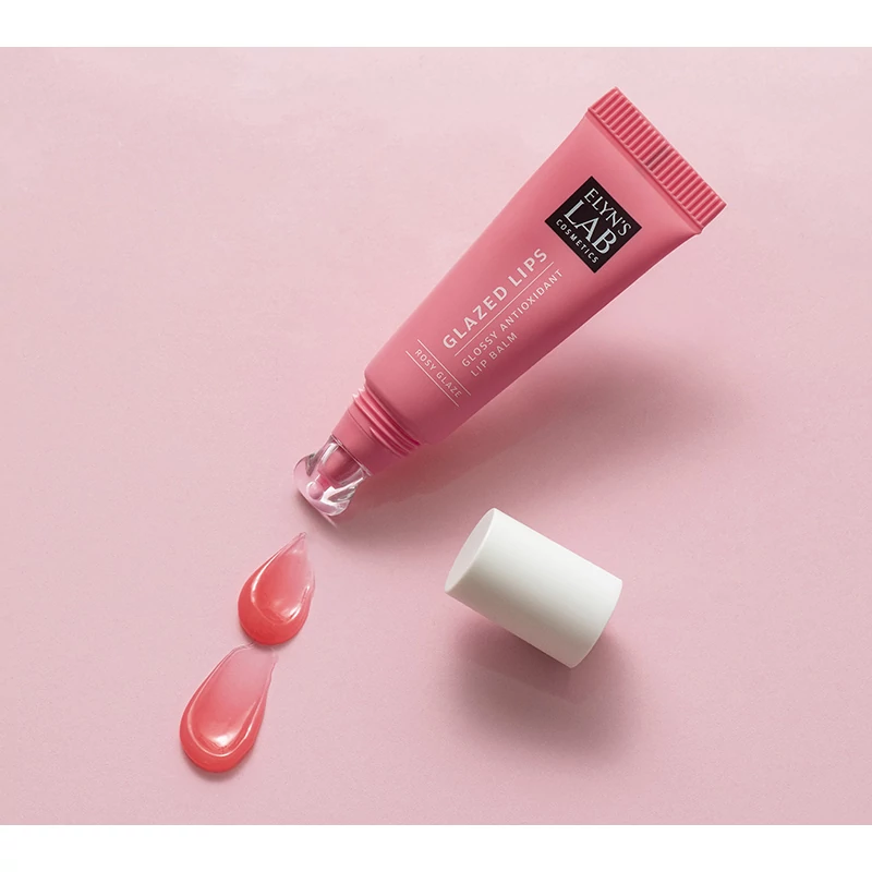 Glazed Lips Rosy – balsam de buze colorat cu efect de oglindă, cu vitamina E și acid hialuronic